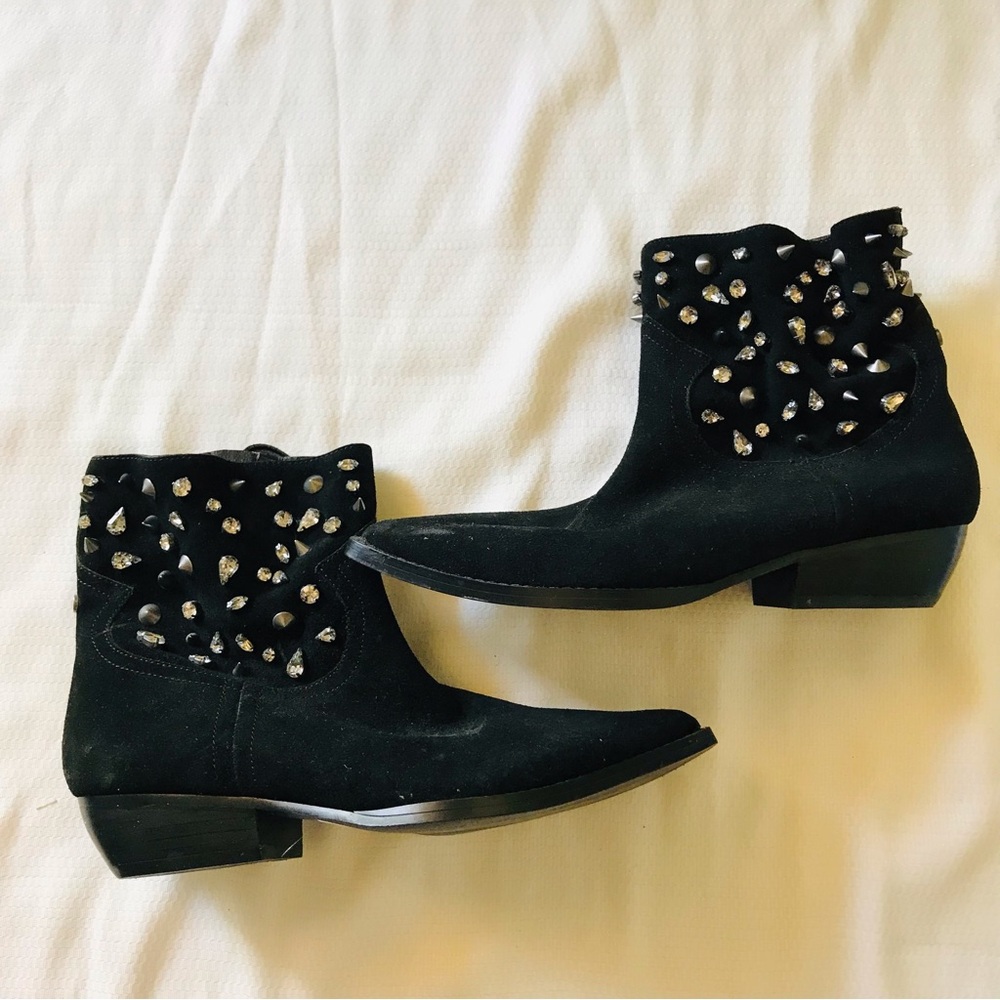 Sam Edelman avril Black Studded Ankle Boots - Picture 2 of 8